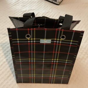 Scout Plaid Tote Bag - Black, Red, Yellow